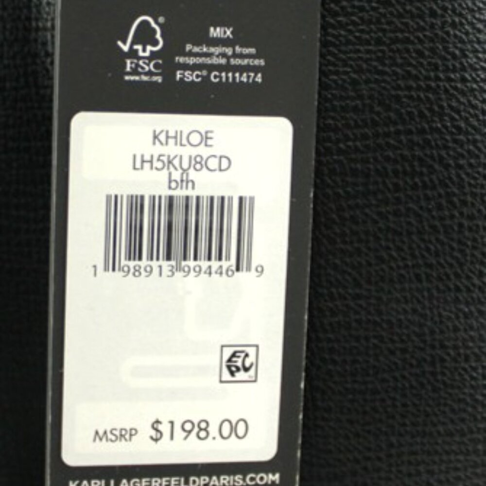 Karl Lagerfeld Paris Khloe Black Backpack Logo Straps Eiffel Tower Pins New With - Picture 11 of 11